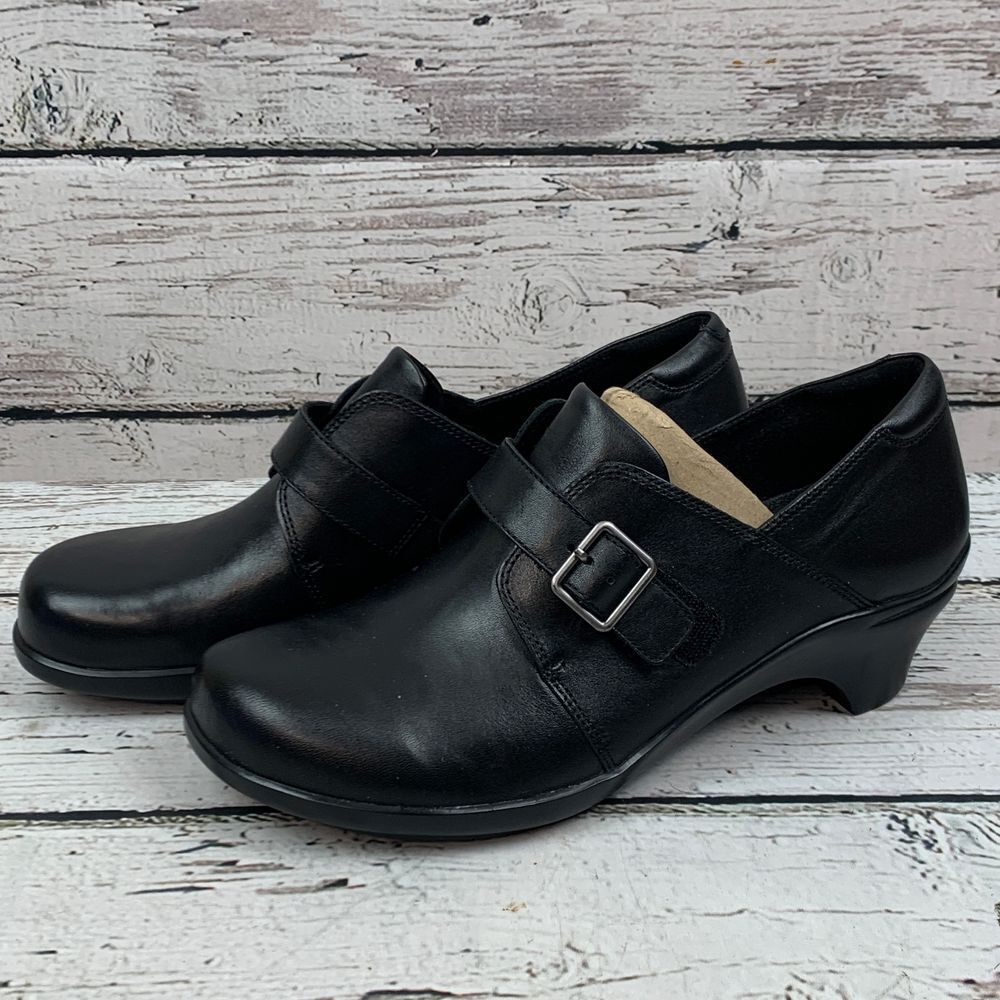Rockport Aravon Women's Stridarc Monk Slip-On CI2147 Black Leather [Size 12]‎